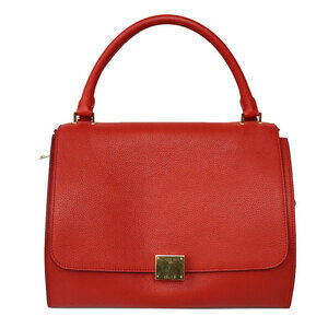 Celine Trapeze Handbag Shoulder Strap Red Leather Bag